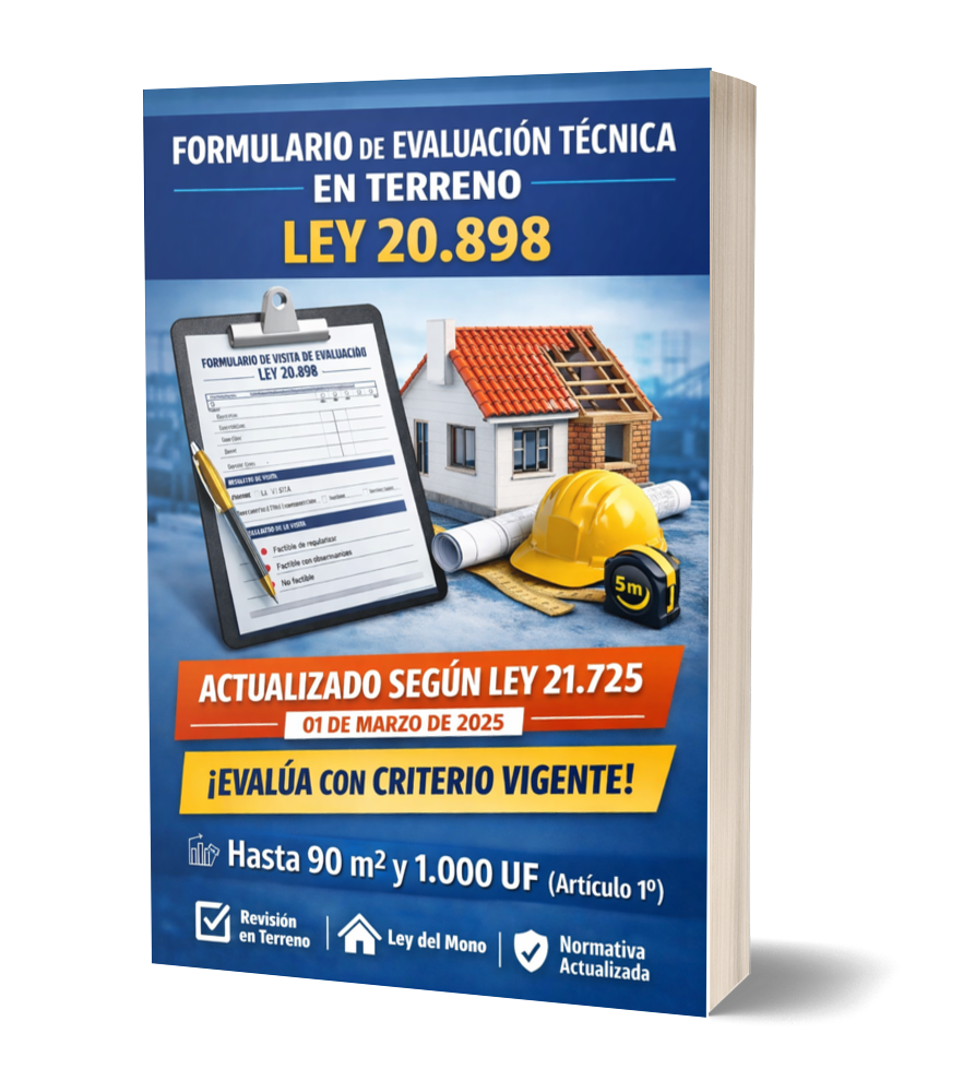 Formulario de Evaluación Técnica en Terreno – Ley 20.898 (viviendas hasta 90 m2 y 1000 UF)
